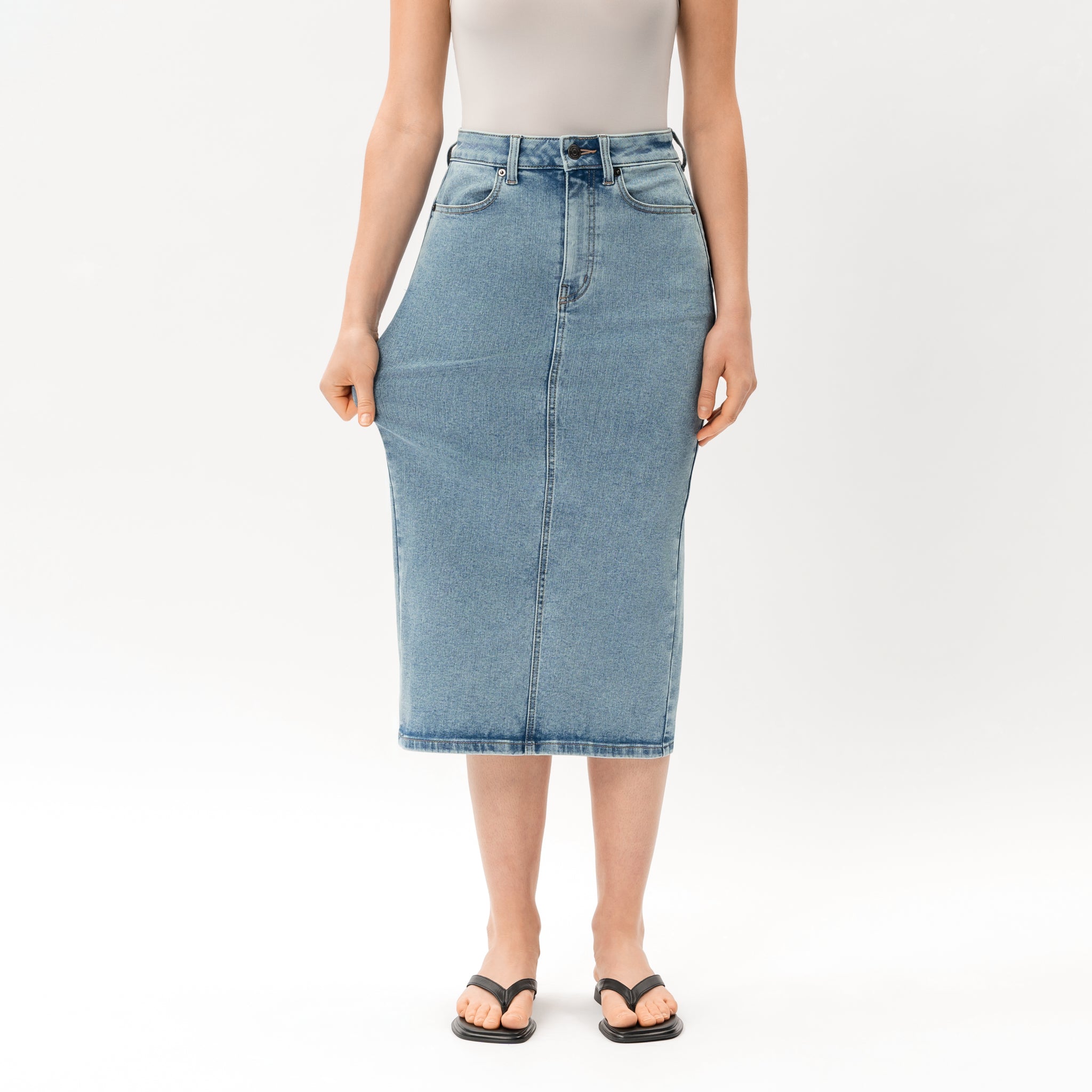 Stretchy ComfortDenim™ Skirt - Ninepine