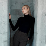 Merino Wool Ribbed Turtleneck - Ninepine