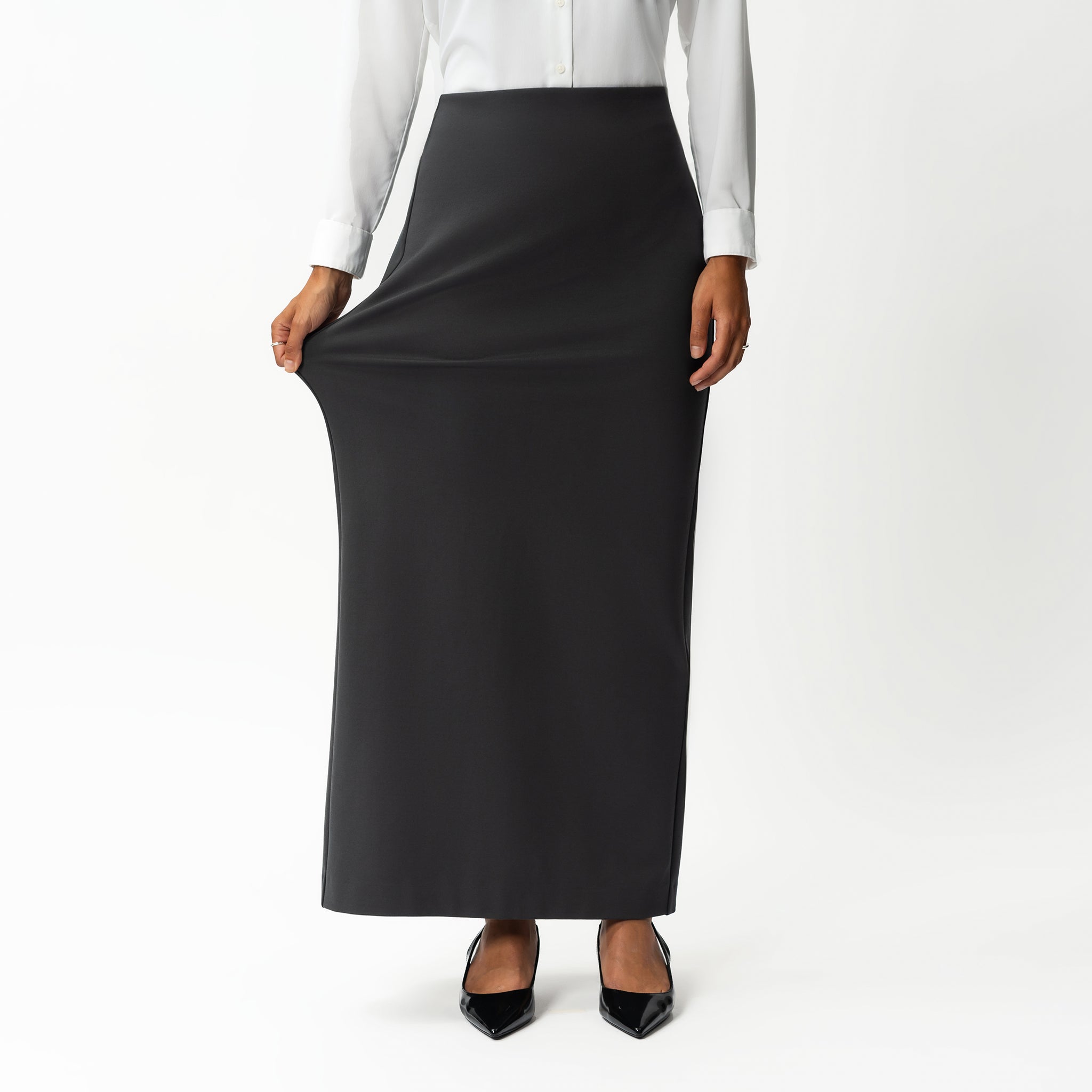 Tailored Ponte Maxi Skirt - Ninepine