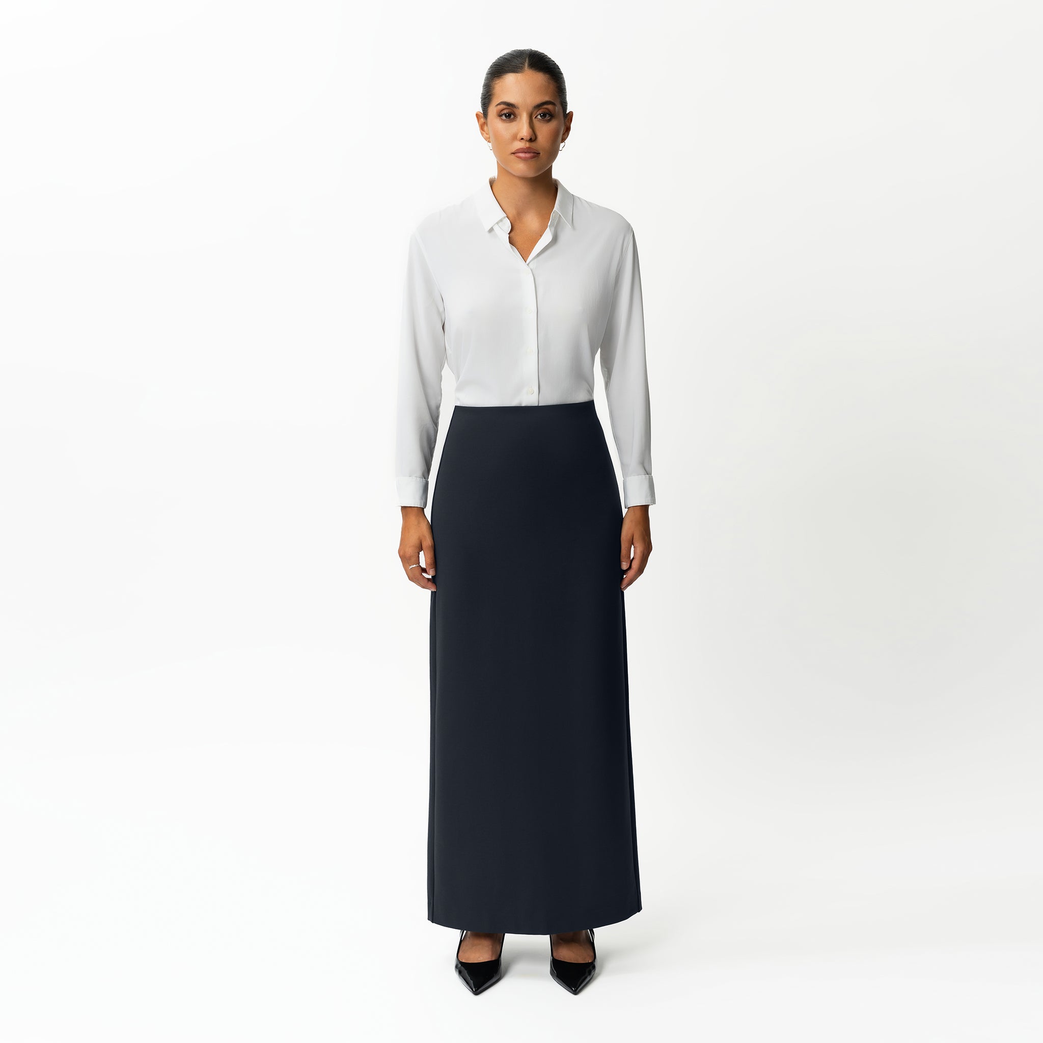 Tailored Ponte Maxi Skirt - Ninepine