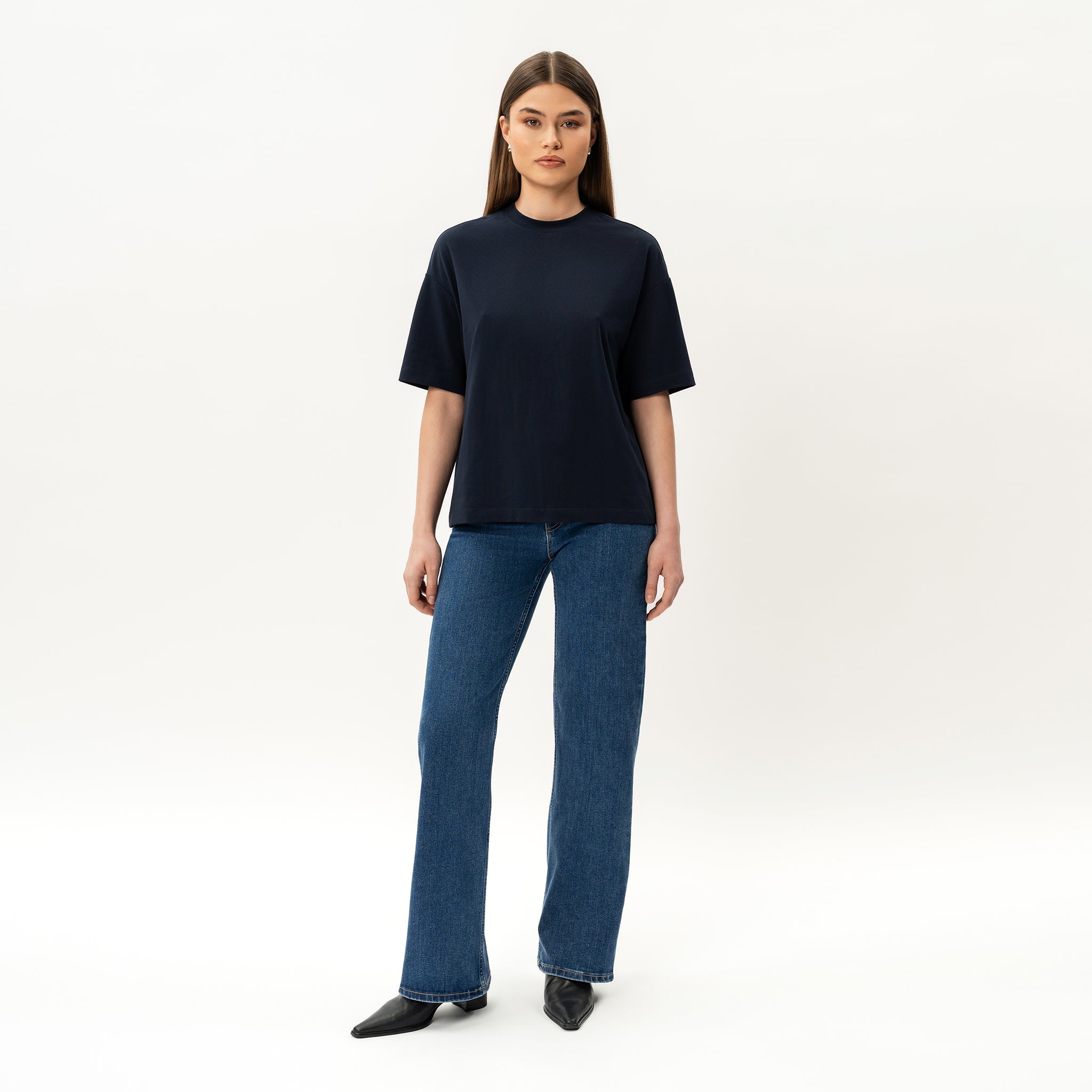 Oversized Boxy Pima T-shirt - Ninepine