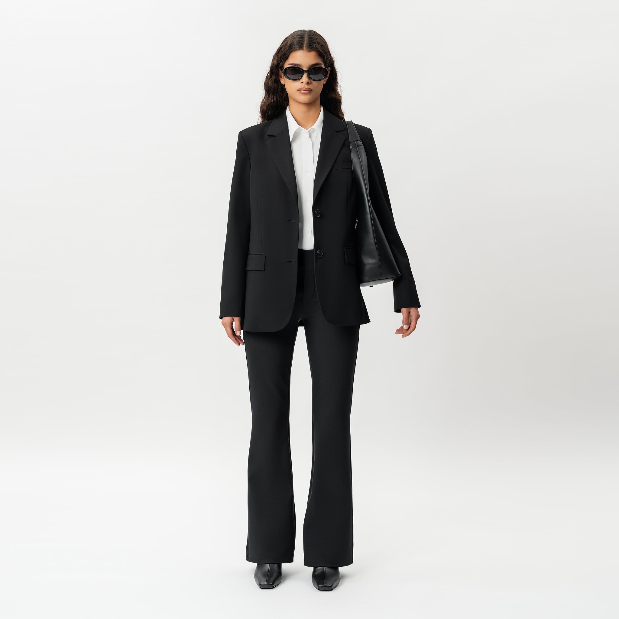 Tailored Ponte Bootcut Trouser - Ninepine