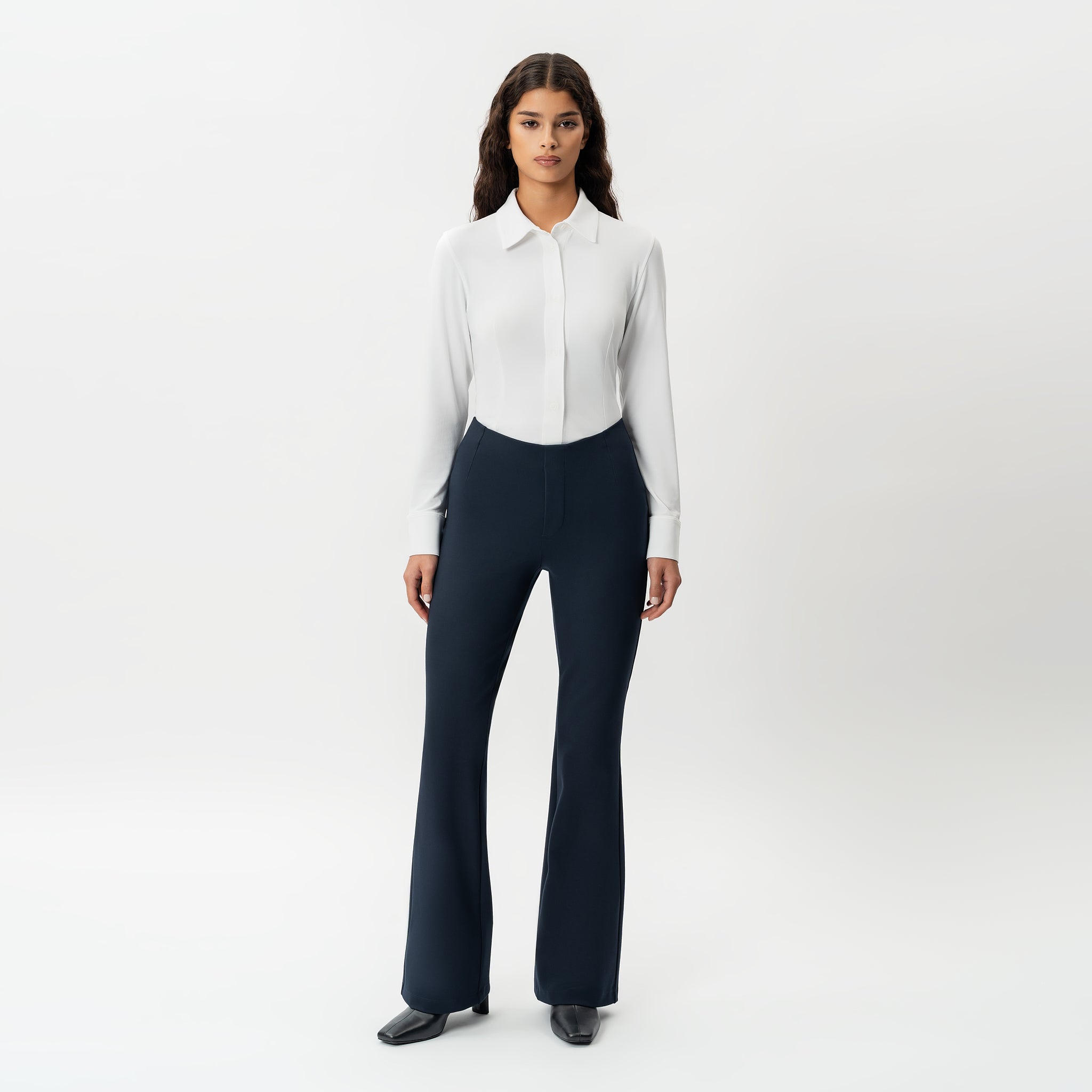 Tailored Ponte Bootcut Trouser - Ninepine