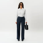 Tailored Ponte Relaxed Trouser - Ninepine