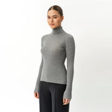 Merino Wool Ribbed Turtleneck - Ninepine