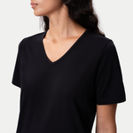 Fitted V-neck Pima T-shirt - Ninepine