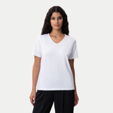 Fitted V-neck Pima T-shirt