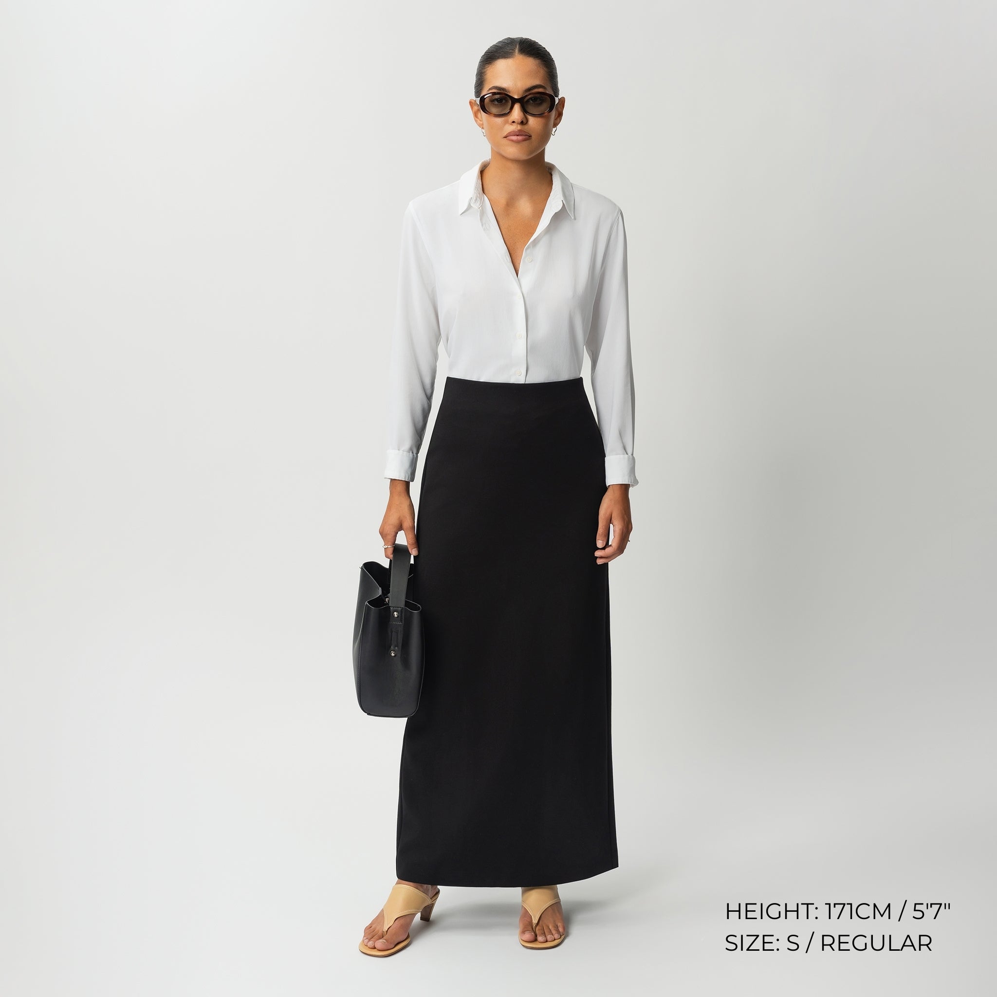 Tailored Ponte Maxi Skirt - Ninepine